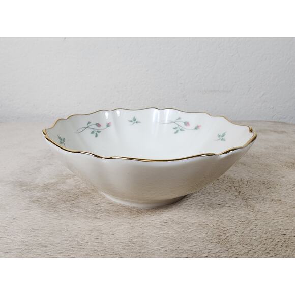 Lenox Bowl Rose Manor Gold Trim 90's New w/ Box 5 1/2" Made in USA Vintage - Picture 1 of 14